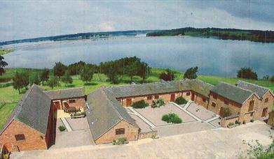 Blithfield Lakeside Barns aerial view