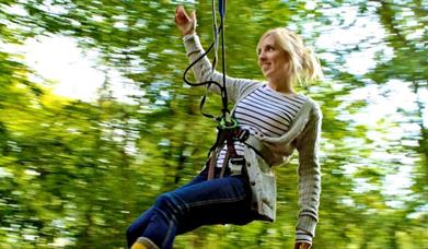 Lady on Zipwire