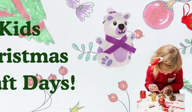 Event graphic with a child doing some crafts