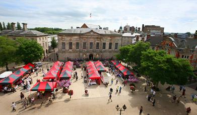 Stafford's market square venue for many of the town's popular events.