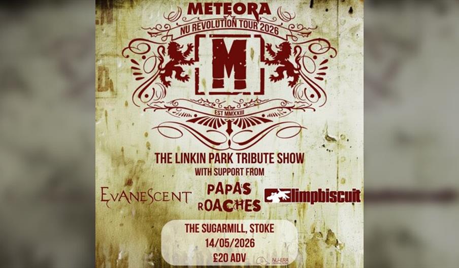 Meteora Linkin Park Nu Revolution Tour 2026 Sugarmill Stoke