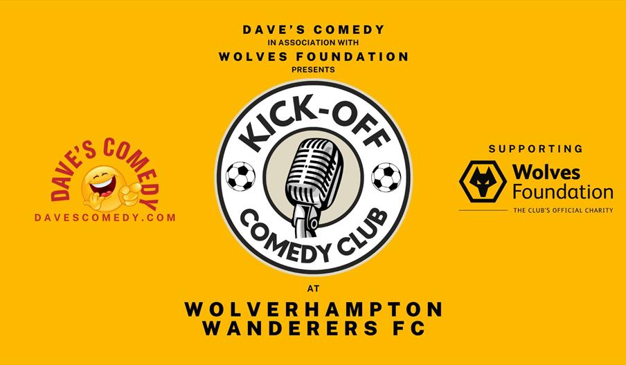 Image shows a graphic for the Kick-Off Comedy Club