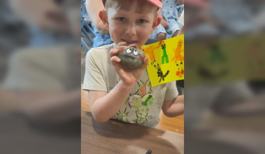 Holiday Fun: rock friend, badge and flag making