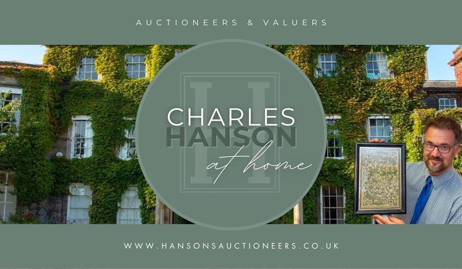 A graphic for the event, with a picture of Charles Hanson and Bishton Hall