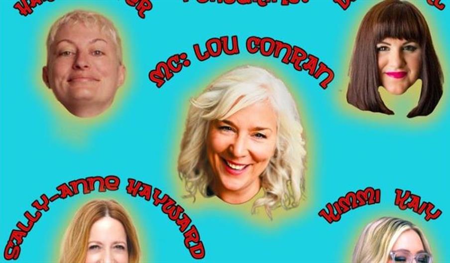 The Sunday Comedy Club Lou Conran, Harriet Dyer, Sally-Anne Hayward, Daisy Earl, Kimmi Kaiy