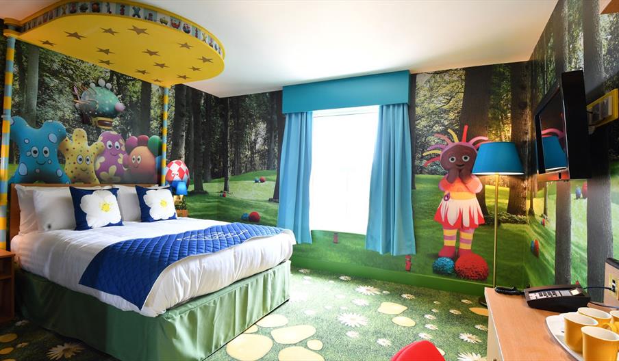 Choose from a range of spacious themed suites such as In the Night Garden Suite.