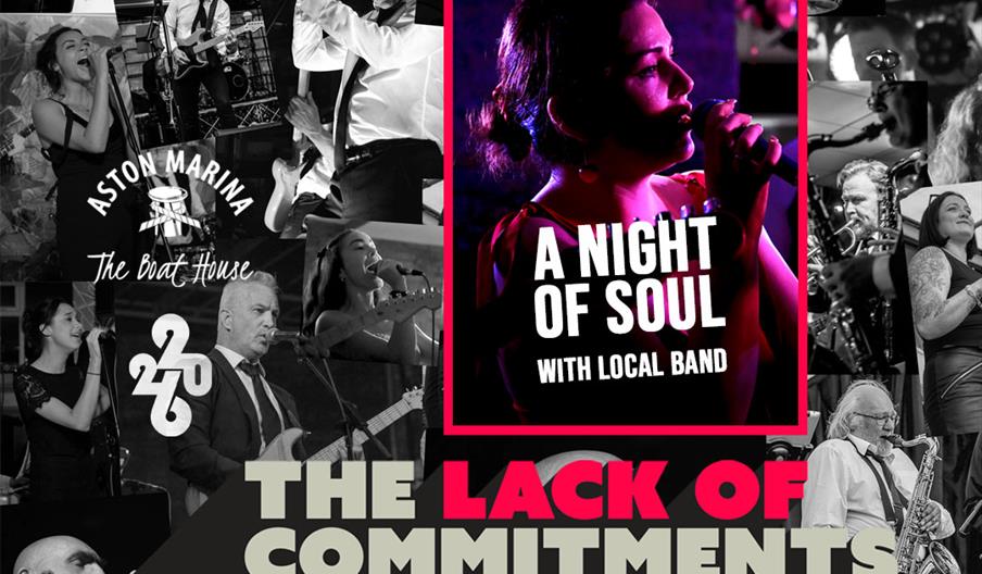 A graphic showing the band in action