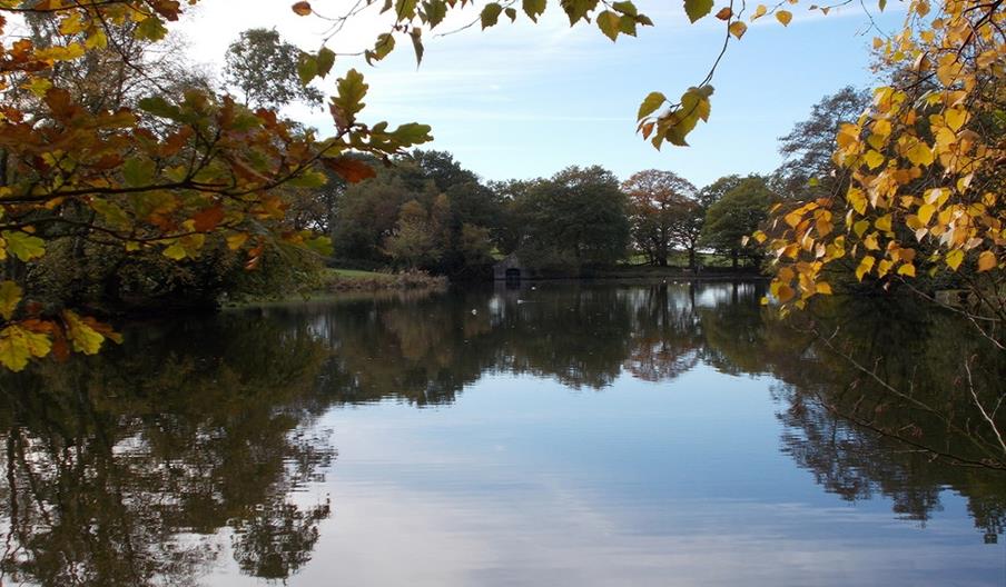 Biddulph Grange Country Park, Staffordshire. on a sunny, Autumnal day