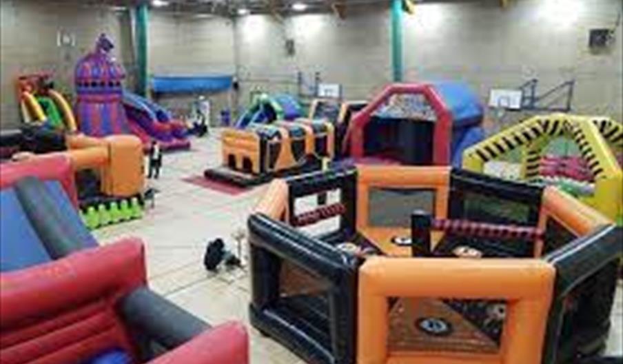 photo of inflatable castles and runs for kids to enjoy