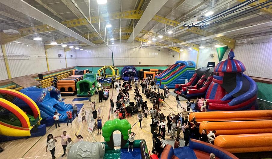 image of a leisure centre and children playing on Inflatables