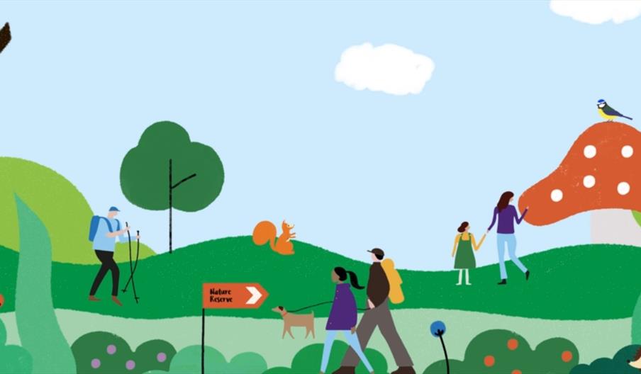 image of people walking