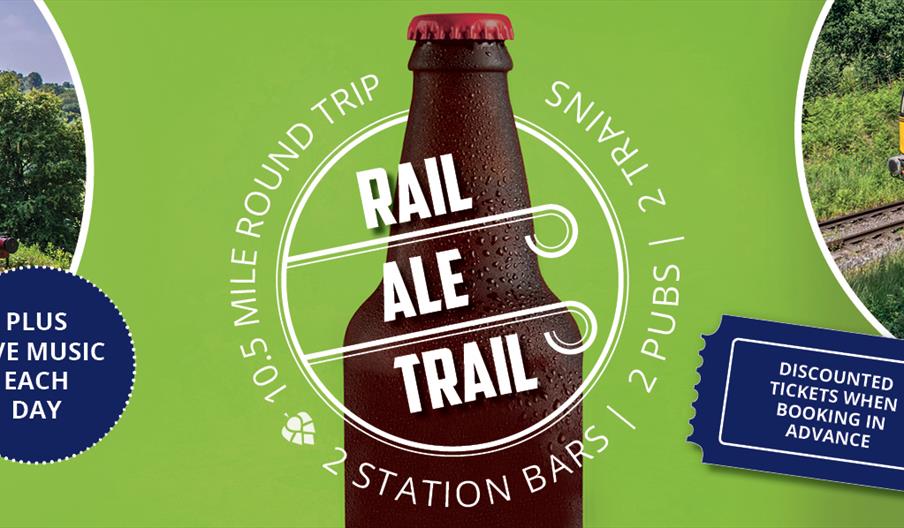 image of steam trains and a bottle of beer