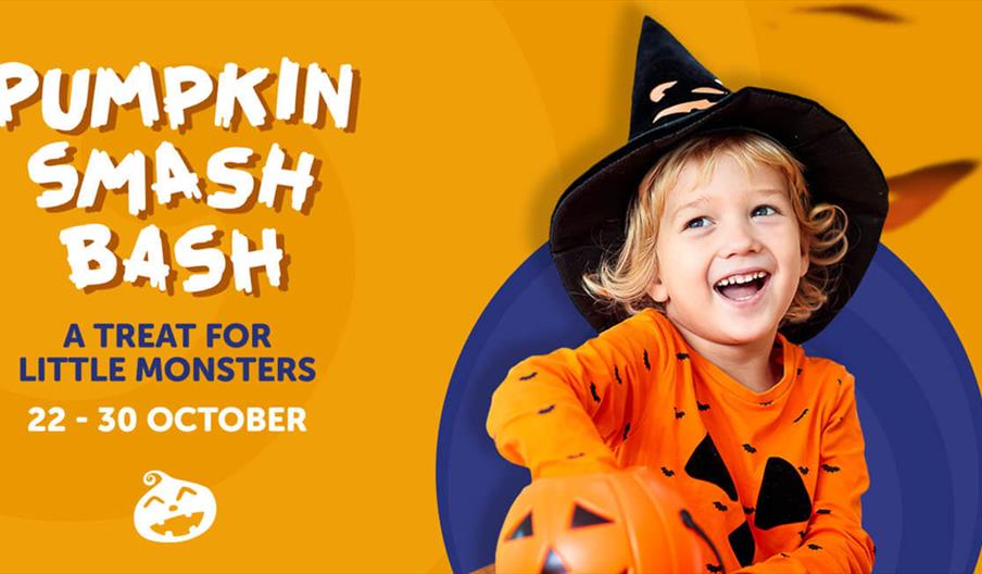 A graphic for Pumpkin Smash Bash at Drayton Manor Resort, Staffordshire
