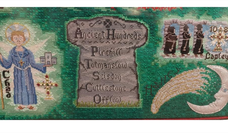image of an area of the Eleventh Century embroidered panel