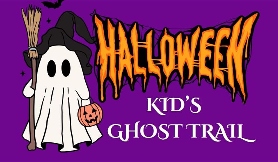 Little cartoon spooky ghost