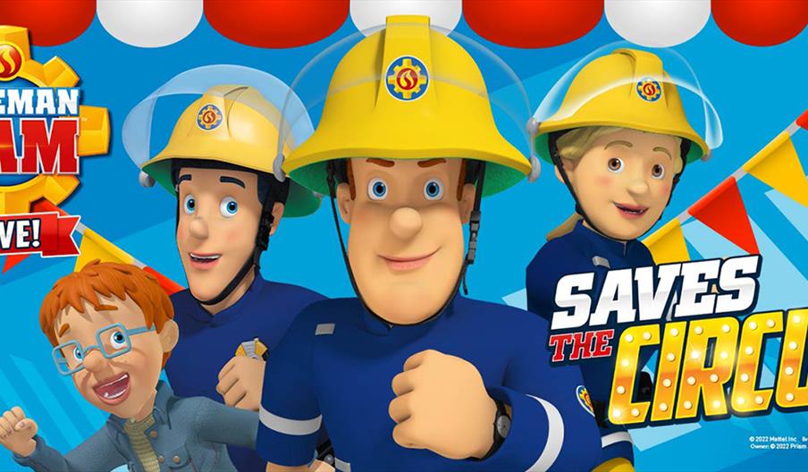 A graphic for Fireman Sam Live at the Stafford Gatehouse Theatre, Staffordshire