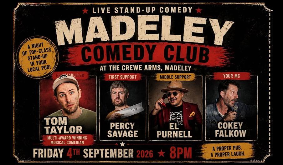 4 separate images of comedians