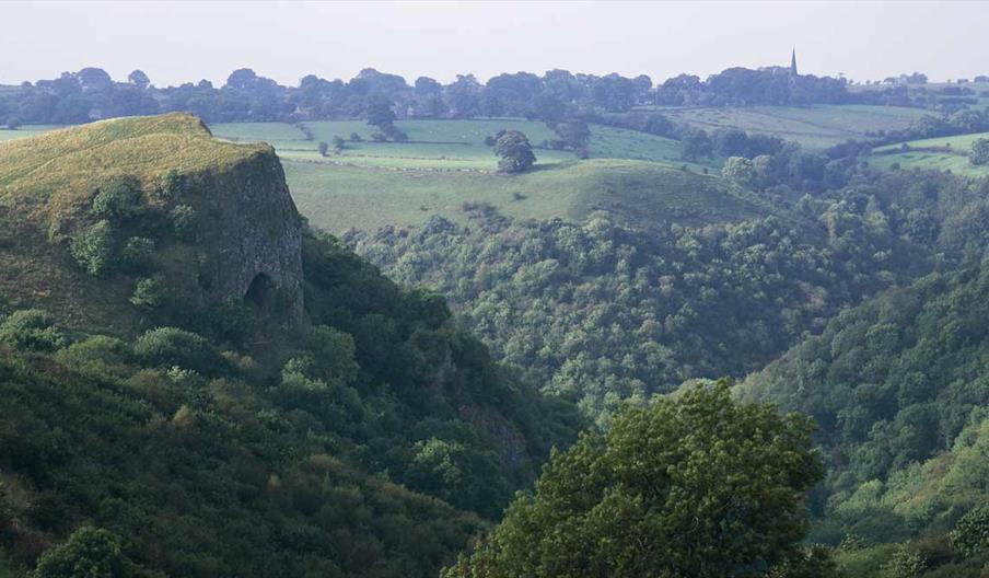 The Manifold Valley with the entrance to Thor's Cave visible.