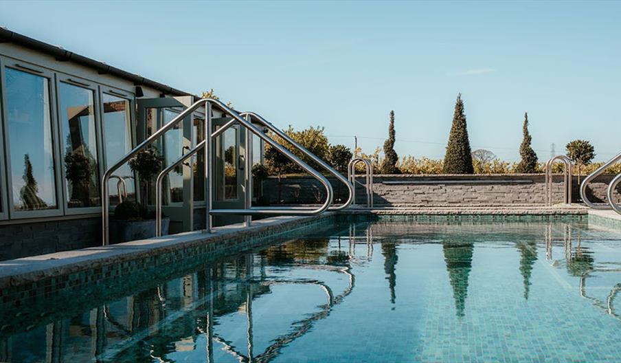 Outdoor Spa Garden at Manor House Hotel, Alsager