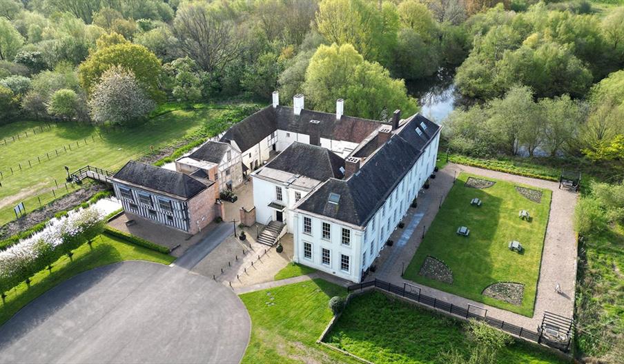 Middleton Hall from above taken by drone