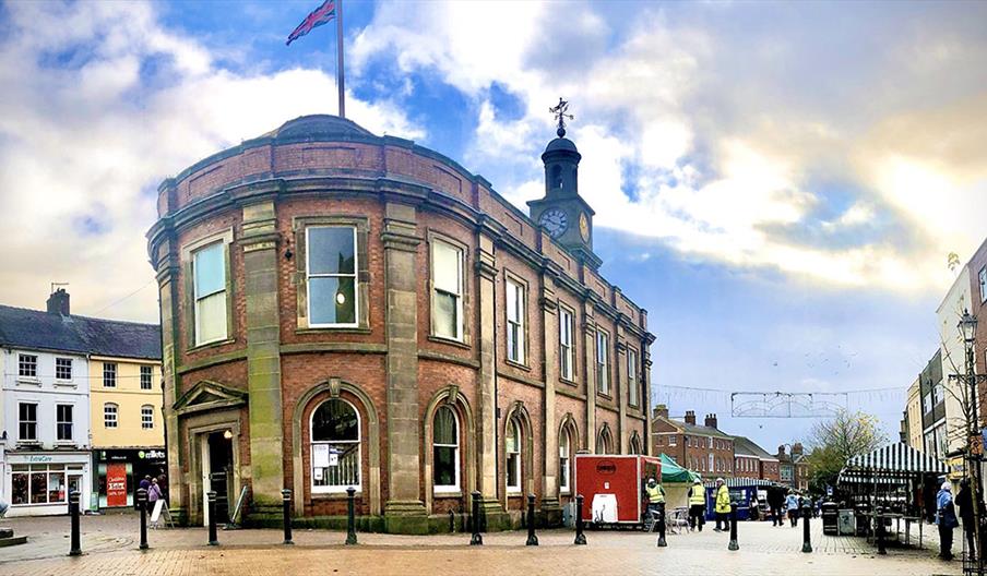 The historic Guild Hall in Newcastle-under-Lyme town centre