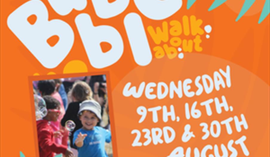 Poster listing the dates of the bubble walk at Peak Wildlife park