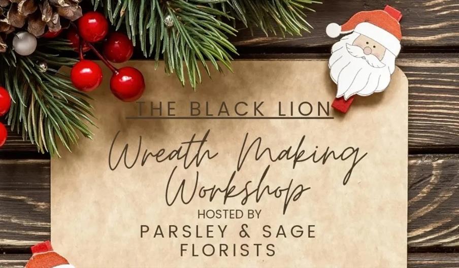 Wreath making workshops at the Black Lion with Parsley & Sage
