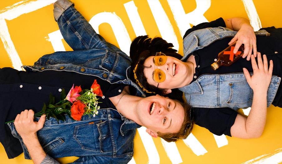 Romeo & Juliet comedy theatre show poster.