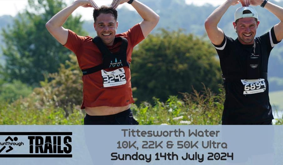 image of 2 male runners taking part in the Run Through Trails event