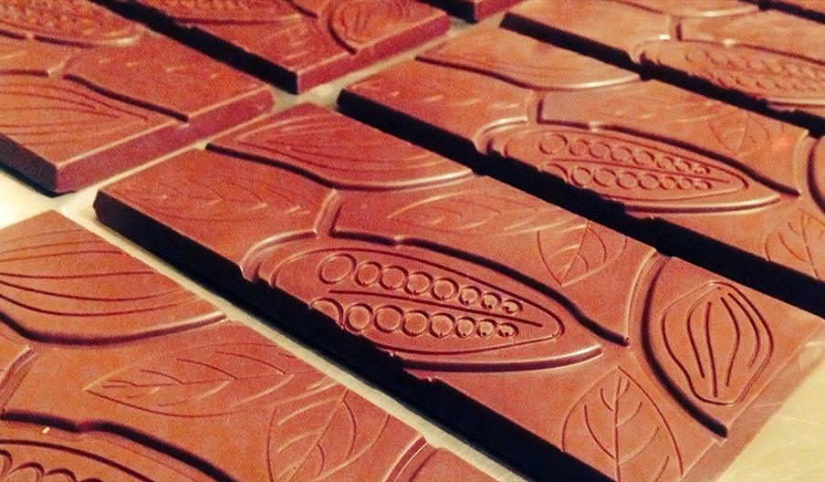 Some of the craft chocolate available from Seed Chocolate