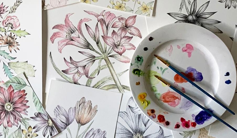 Spring botanical pen and watercolour workshop