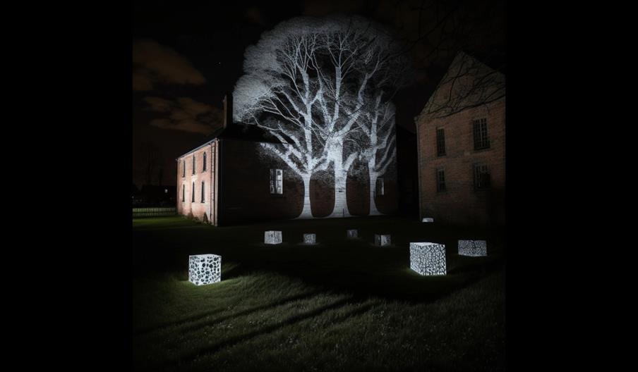 image of illuminated trees