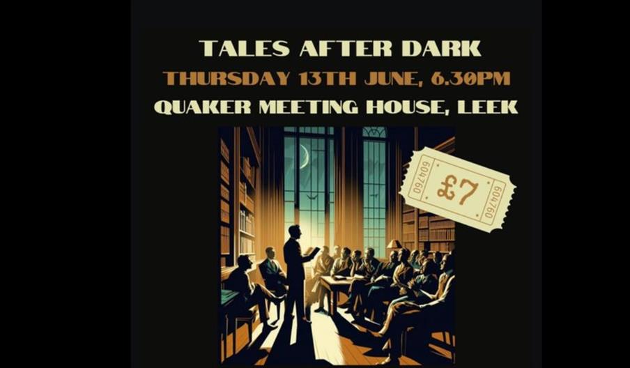 image of an illustrated book reading for Tales after Dark