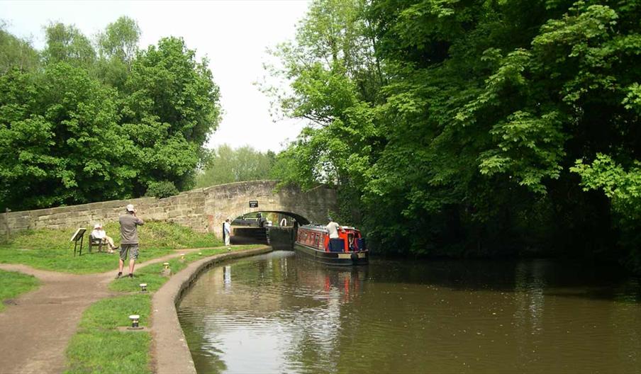View of the lock and bridge near Shugborough Estate