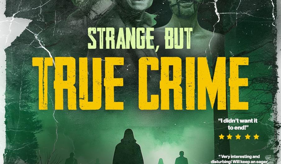 A graphic for the show with terrifying looking characters and some of the reviews