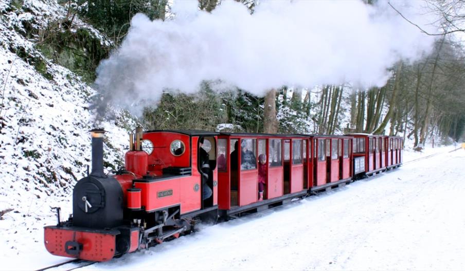Rudyard Lake Steam Railway in the snow