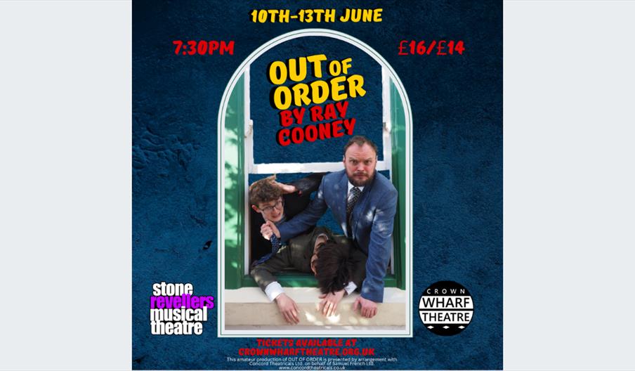 Enjoy a night of laughter with Out of Order, the award-winning comedy by Ray Cooney, following a government minister’s farcical evening that quickly s
