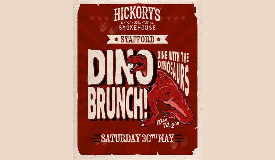 Dino brunch at Hickory's Smokehouse Stafford poster
