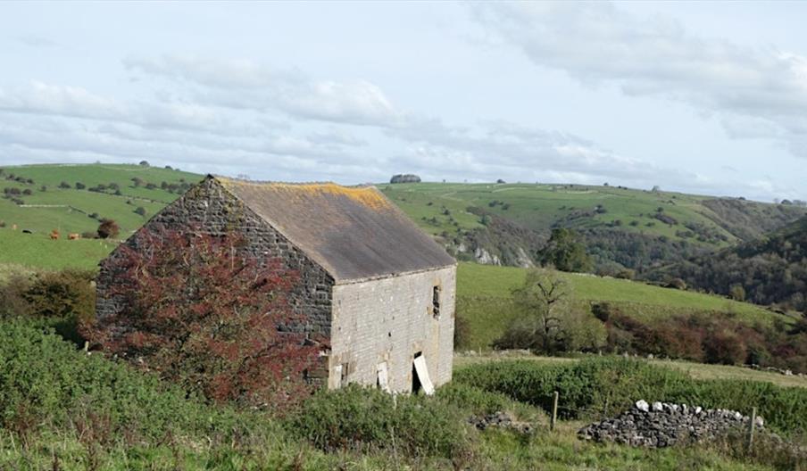 image shows a Peak District Field Barn