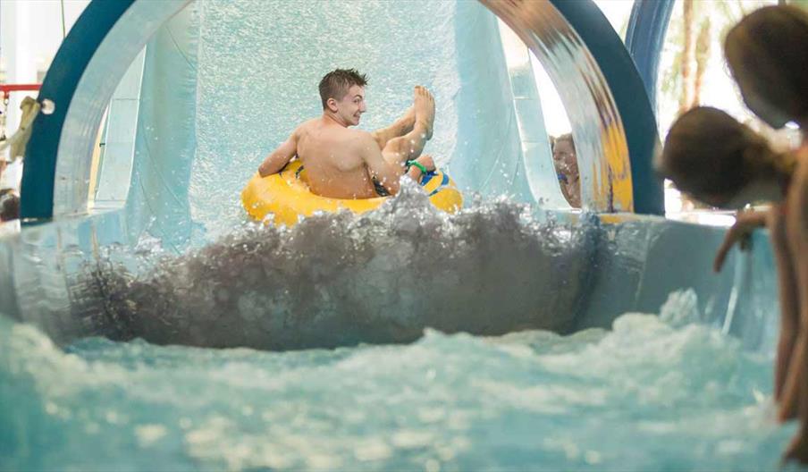 Safely down the ride at Waterworld