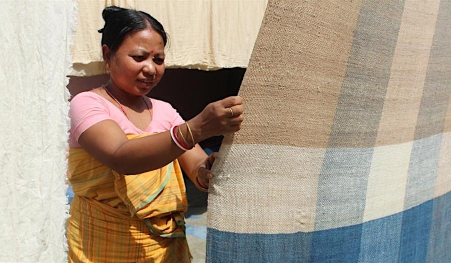 image of textile making in India
