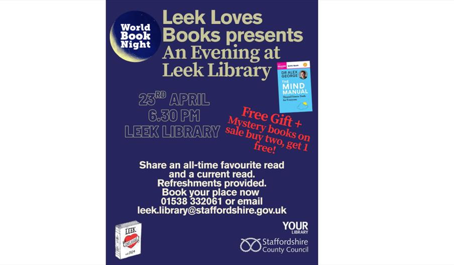 Leek Loves Books presents An Evening at Leek Library