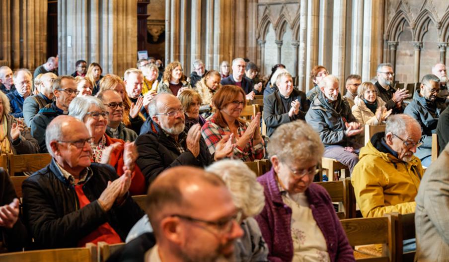 A full congregation at a service at Lichfield Cathedral