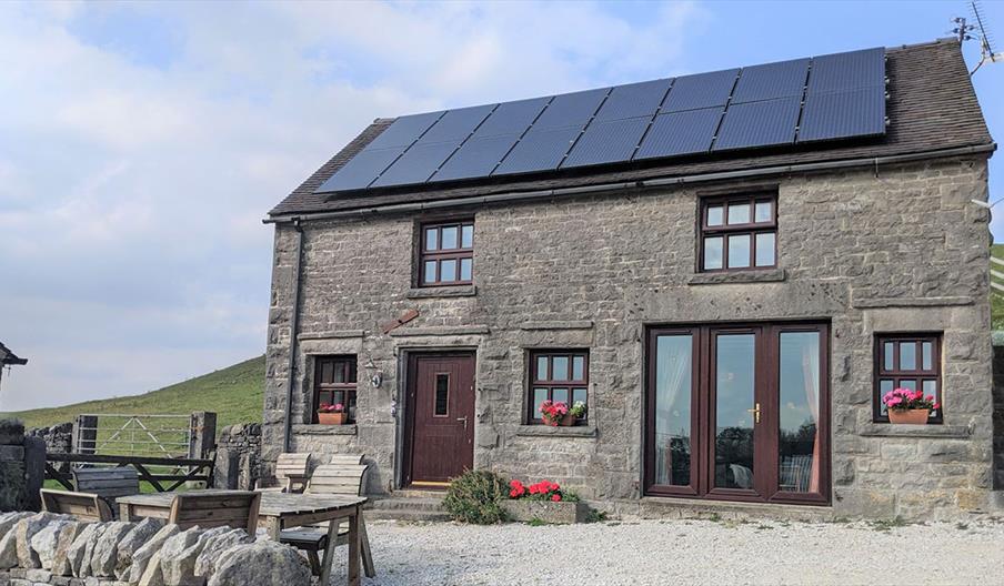 Exterior view of the Coach House self catering cottage at Gateham Grange, Alstonefield, Staffordshire