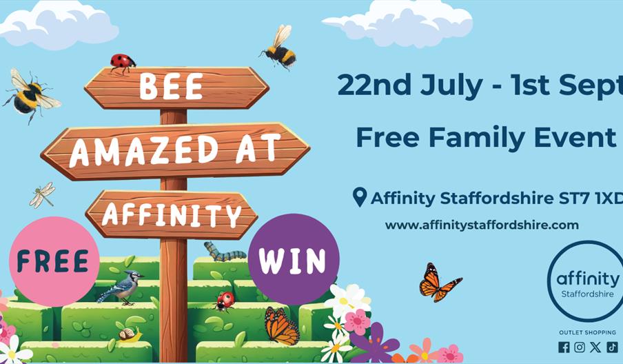 A graphic promoting the summer family event at Affinity Staffordshire