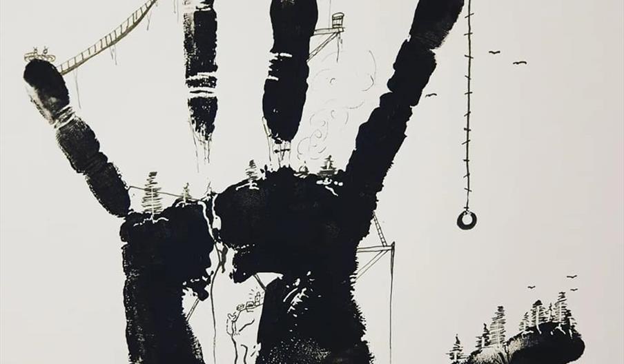 Spooky Handprint Art Class