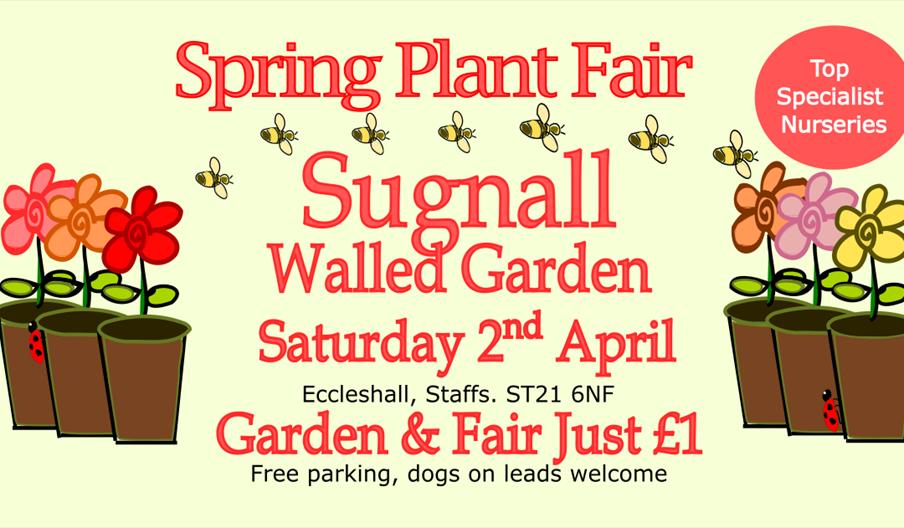 Spring Plant Fair, Sugnall Walled Garden, Eccleshall, Staffordshire. Saturday 2nd April 2022.