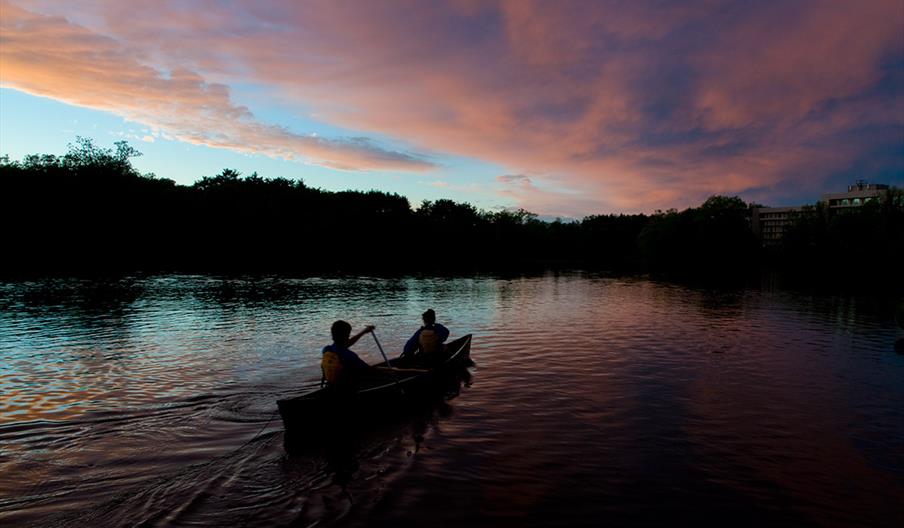 Paddle-boarding on Tittesworth Reservoir, Staffordshire