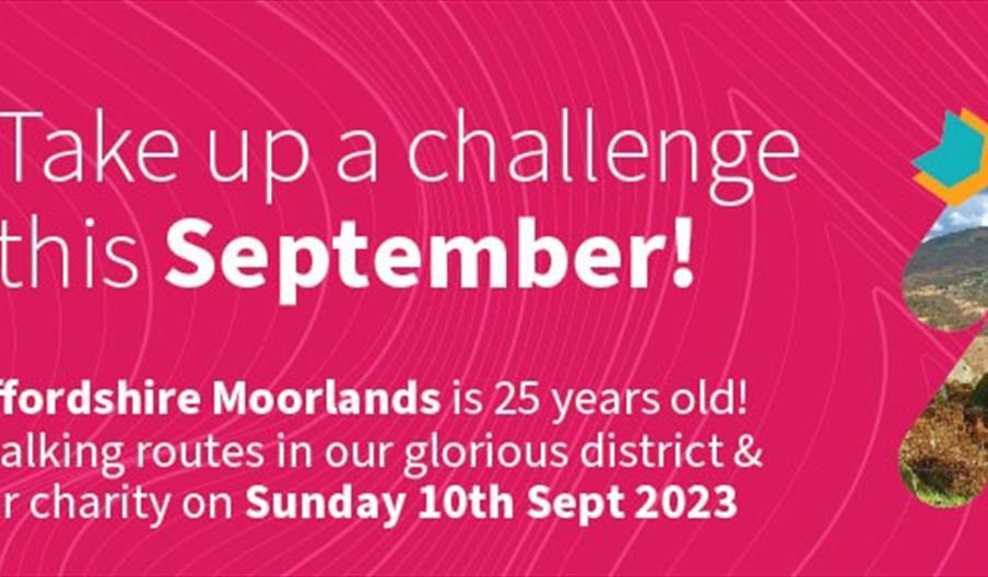 Image shows details of walking routes, organised as part of the 25th anniversary celebrations for Home Start Staffordshire Moorlands