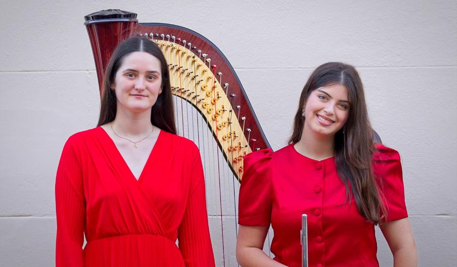 DUO TANWEN consisting of Ruby Howells (flautist) & Bonnie Scott (harpist).